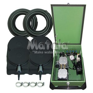 Matala Rocking Piston Air Pump with Cabinet Tubing and Diffuser 4 Acres  4 Air Bases -MEALakePro4CKit