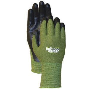 Atlas Gloves Bamboo Gardener with Nitrile Palm Large - C5371-L