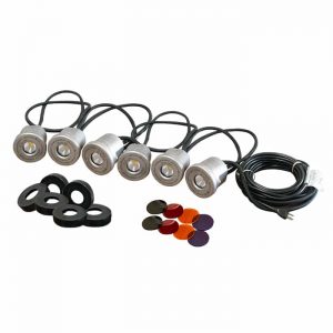 Kasco 6 Light Stainless Steel LED Lights 100ft Power Cord - LED6S19-100