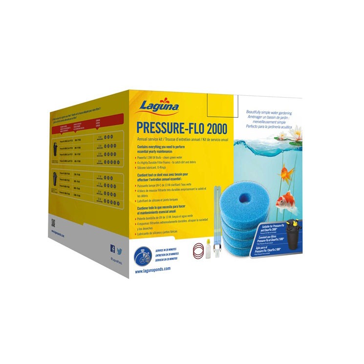 Laguna Kit Manutenzione Per Filtro A Pressione Pressure-Flo 2100 - Spugne, Lampada UV-C 18W, O-Ring E Lubrificante