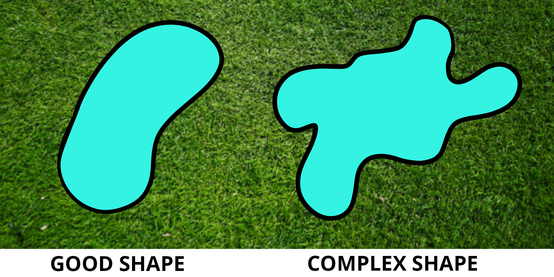 pond shapes good vs bad pond shapes