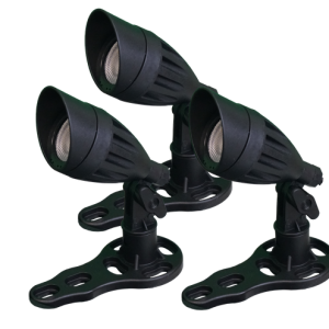 Anjon (3) 3-Watt Color Changing Black Light Kit for Floating Fountains w/ 100' QD Cord - 3X3WCCFKIT100-BLK