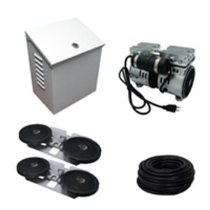 Savio2 Aeration System 2 (Includes Wall/Post Mount) with 1/2HP Air Pump-Double Diffusers (x2)-100ft Weighted Tubing (x2) - SAS2-WE