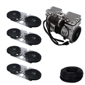 Savio2 Aeration System 4 with 1HP Air Pump-Double Diffusers (x4)-100ft Weighted Tubing (x4) - SAS4