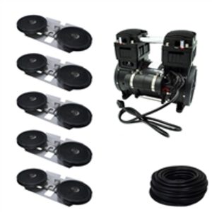 Savio2 Aeration System 5 with 1/2HP Air Pump-Double Diffusers (x5)-100ft Weighted Tubing (x5) - SAS5