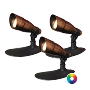 Anjon (3) 9-Watt Color Changing Bronze Fountain Light Kit w/ 100' QD Cord - 3X9WCCFKIT100-BZ